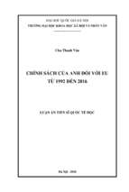 Chính sách của anh đối với eu từ 1992 đến 2016​