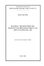 Quan hệ eu   thổ nhĩ kỳ trong việc giải quyết cuộc khủng hoảng nhập cư vào châu âu giai đoạn 2015   2016​