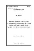 đặc điểm lâm sàng, cận lâm sàng và nồng độ procalcitonin huyết thanh ở bệnh nhân nhiễm khuẩn huyết tại bệnh viện trung ương thái nguyên​