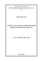 Văn hóa làng trong quá trình đô thị hóa ở đồng bằng sông hồng hiện nay​