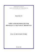 Vịnh cam ranh trong quan hệ đối ngoại của việt nam từ 2002 đến nay​