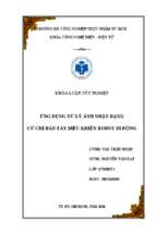 Khóa luận tốt nghiệp điện – điện tử ứng dụng xử lý ảnh nhận dạng cử chỉ bàn tay điều khiển robot di động