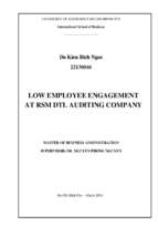 Low employee engagement at rsm dtl auditing company