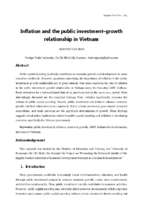 Inflation and the public investment, growth relationship in vietnam