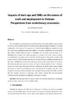 Impacts of start ups and smes on the nature of work and employment in vietnam  perspectives from evolutionary economics