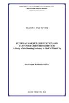 Internal market orientation and customer oriented behavior a study of banking industry in ho chi minh city