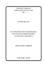 đo lường sự hài lòng của khách hàng đối với dịch vụ internet banking tại ngân hàng tmcp đông á