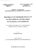 The impacts of monetary policy on output growth and inflation in vietnam, a var approach