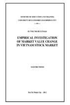 Empirical investigation of market value change in vietnam stock market