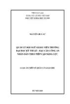 Quản lý đội ngũ giảng viên trường đại học kỹ thuật   hậu cần công an nhân dân theo tiếp cận năng lực (1)