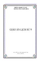 Giáo án lịch sử lớp 9 năm học 2020 - 2021