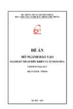 đề án đào tạo ngành kỹ thuật điều khiển và tự động hóa