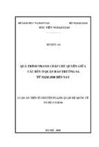 Quá trình tranh chấp chủ quyền giữa các bên ở quần đảo trường sa từ năm 1988 đến nay the developments of sovereignty disputes among claimants of the spratly islands from 1988 to present