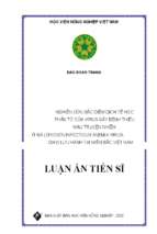 Nghiên cứu đặc điểm dịch tễ học phân tử của virus gây bệnh thiếu máu truyền nhiễm ở gà (chicken infectious anemia virus  ciav) lưu hành tại miền bắc việt nam