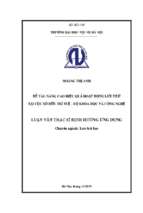 Nâng cao hiệu quả hoạt động lưu trữ tại cục sở hữu trí tuệ   bộ khoa học và công nghệ