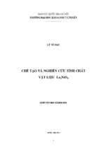 Chế tạo và nghiên cứu tính chất vật liệu la2nio4