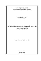 Chế tạo và nghiên cứu tính chất vật liệu nano bền batio2