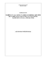 Nghiên cứu tác động của biến đổi khí hậu đến sinh kế và khả năng thích ứng của cộng đồng tại huyện can lộc, tỉnh hà tĩnh