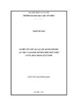 Nghiên cứu chế tạo vật liệu mangan đioxit cấu trúc nano bằng phương pháp thủy nhiệt và ứng dụng trong xử lý nước  luận văn ths. hóa học 60 44 01 20