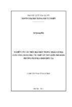 Nghiên cứu cấu trúc địa chất trong khảo sát địa chất công trình phục vụ thiết kế thủy điện nhỏ bằng phương pháp địa chấn khúc xạ  luận văn ths. vật lý 60 44 15