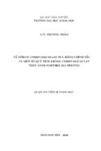 Về môđun cohen   macaulay suy rộng chính tắc và một số quỹ tích không cohen   macaulay trên vành noether địa phương