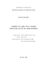 Luận án tiến sĩ nghiên cứu hiệu ứng casimir trong hệ ngưng tụ bose einstein