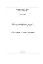Năng lực cạnh tranh của việt nam trong thu hút đầu tư trực tiếp nước ngoài
