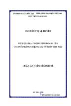 Hiệu quả hoạt động kinh doanh của các ngân hàng thương mại cổ phần việt nam