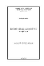 Bảo hiểm y tế cho người cao tuổi ở việt nam