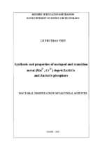 Luận án tiến sĩ nghiên cứu chế tạo và tính chất của vật liệu zn2sio4 và zn2sno4 không pha tạp và pha tạp các ion kim loại chuyển tiếp (mn2+, cr3+)