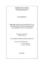 Hiệp định thương mại tự do việt nam   eu tác động đối với thương mại hàng hoá giữa hai bên và hàm ý cho việt nam 