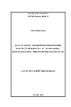 Quản trị đại học theo tinh thần doanh nghiệp nghiên cứu điển hình một số trường đại học khối ngành kinh tế   kinh doanh trên địa bàn hà nội