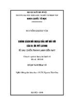 Chính sách đối ngoại của mỹ đối với các nước mỹ latinh từ sau chiến tranh lạnh đến nay 