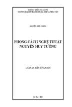 Phong cách nghệ thuật nguyễn huy tưởng  