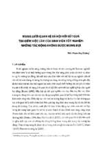 Mạng lưới quan hệ xã hội với kết quả tìm kiếm việc làm của sinh viên tốt nghiệp những tác động không được mong đợi