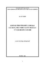 đảng bộ tỉnh vĩnh phúc lãnh đạo xây dựng, phát triển nguồn nhân lực từ năm 2001 đến năm  2008