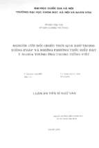 Nghiên cứu đối chiếu thời quá khứ trong tiếng pháp và những phương thức biểu đạt ý nghĩa tương ứng trong tiếng việt  