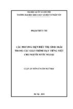 Các phương tiện biểu thị tình thái trong các giáo trình dạy tiếng việt cho người nước ngoài   