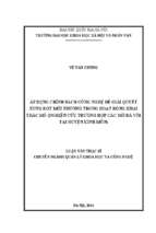 áp dụng chính sách công nghệ để giải quyết xung đột môi trường trong hoạt động khai thác mỏ (nghiên cứu trường hợp các mỏ đá vôi tại huyện kinh môn)  