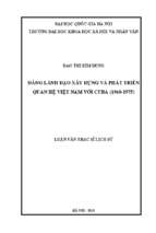 đảng lãnh đạo xây dựng và phát triển quan hệ việt nam với cuba (1960 1975) 