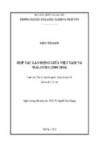 Hợp tác lao động giữa việt nam và malaysia (2003 2014)