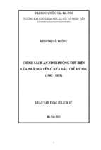 Chính sách an ninh phòng thủ biển của nhà nguyễn ở nửa đầu thế kỷ xix (1802 1858)  