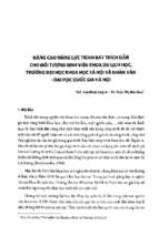 Nâng cao năng lực trình bày trích dẫn cho đối tượng sinh viên khoa du lịch học , trường đại học khoa học xã hội và nhân văn đại học quốc gia hà nội.