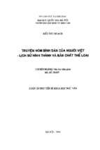 Chuyện nôm bình dân của người việt lịch sử hình thành và bản chất thể loại  
