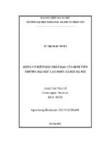 động cơ hiến máu nhân đạo của sinh viên trường đại học lao động xã hội hà nội  