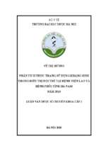 Phân tích thực trạng sử dụng kháng sinh trong điều trị nội trú tại bệnh viện lao và bệnh phổi tỉnh hà nam năm 2019