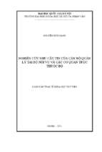 Nghiên cứu nhu cầu tin của cán bộ quản lý tại bộ nội vụ và các cơ quan trực thuộc bộ  