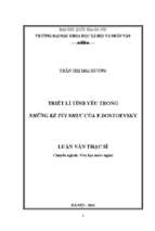 Triết lí tình yêu trong những kẻ tủi nhục của f. dostoevsky