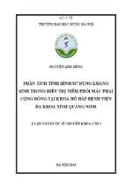 Phân tích tình hình sử dụng kháng sinh trong điều trị viêm phổi mắc phải cộng đồng tại khoa hô hấp bệnh viện đa khoa tỉnh quảng ninh