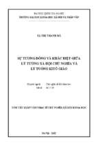 Sự tương đồng và khác biệt giữa lý tưởng xã hội chủ nghĩa và lý tưởng kitô giáo  